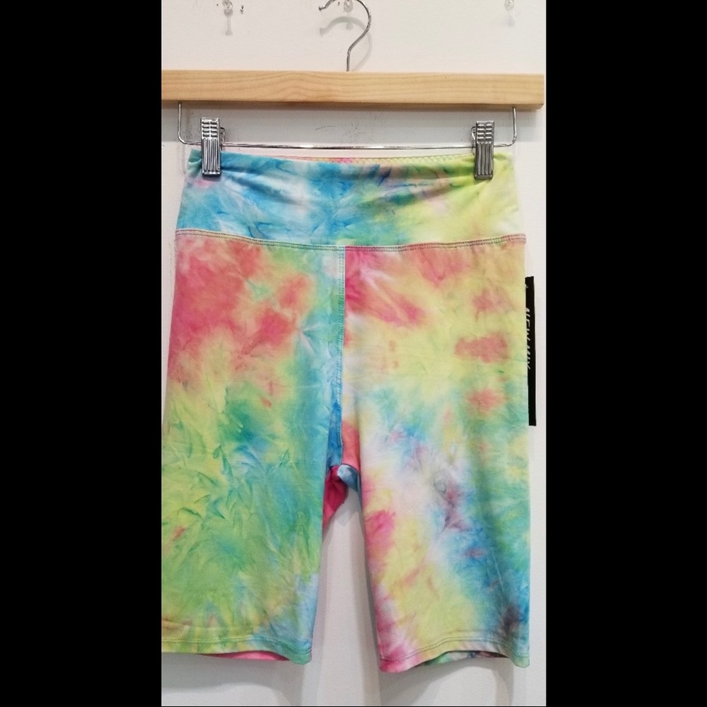 Tie Dye High Waisted Biker Shorts